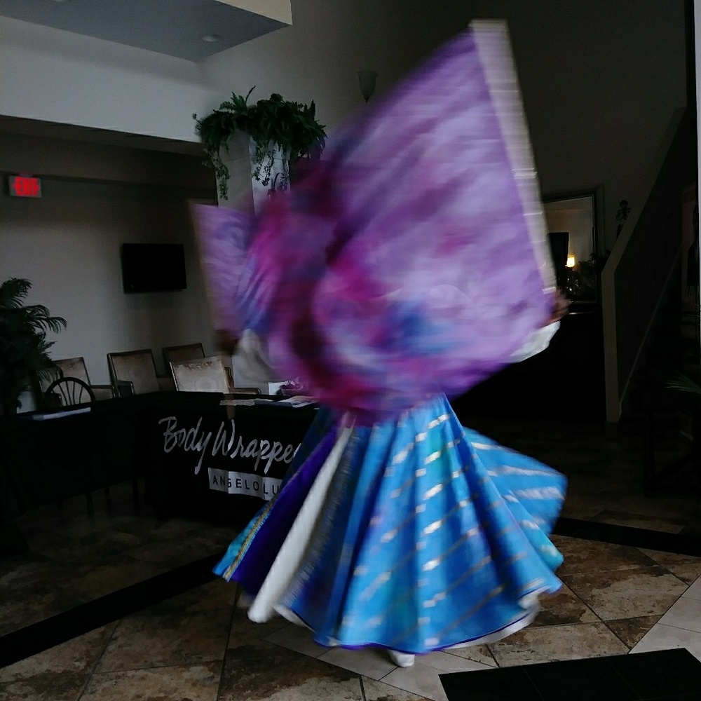 Hand Dyed Silk Worship Dance Flag